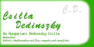 csilla dedinszky business card